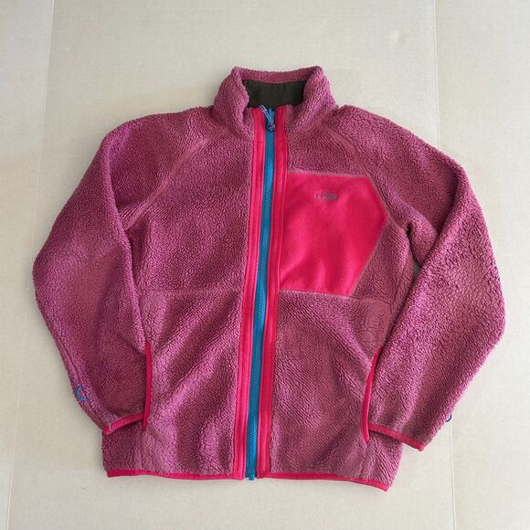 L.L. BEAN, Kid's Fleece Lined 3 in 1 Jacket in Pink, Blue Colorblock, sz 10-12 - Picture 8 of 14